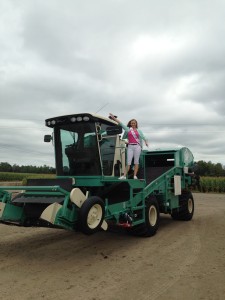Jessica on the Harvester